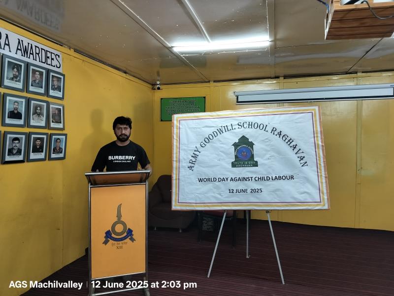 WORLD DAY AGAINST CHILD LABOUR CELEBRATED AT AGS RAGHAVAN ON 12 JUN 2025