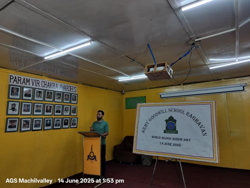 WORLD BLOOD DONOR DAY CELEBRATED AT AGS RAGHAVAN ON 14 JUN 2025