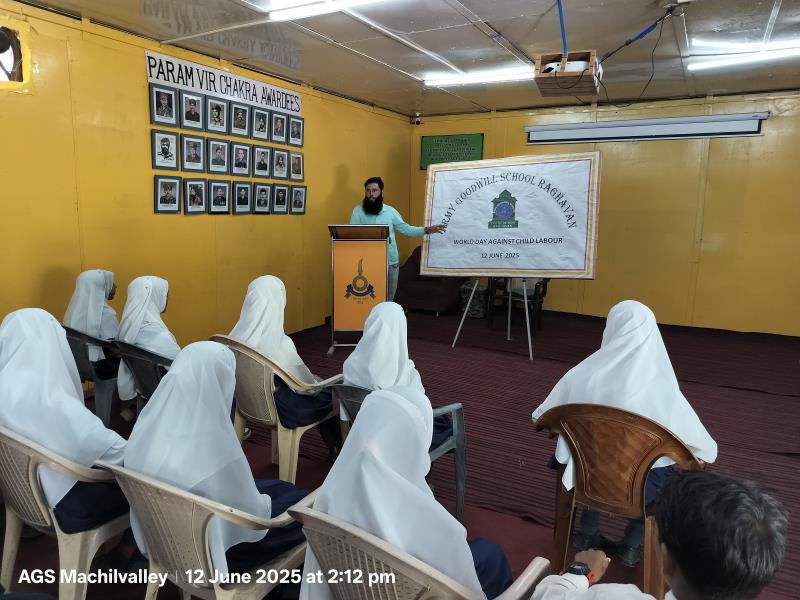 WORLD DAY AGAINST CHILD LABOUR CELEBRATED AT AGS RAGHAVAN ON 12 JUN 2025